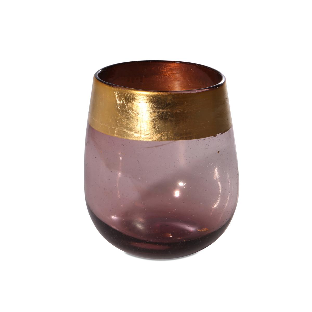 Windlicht mit Goldrand