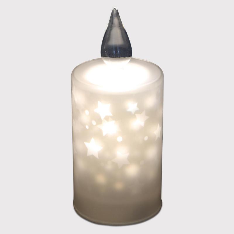 Glas mit Sternen LED