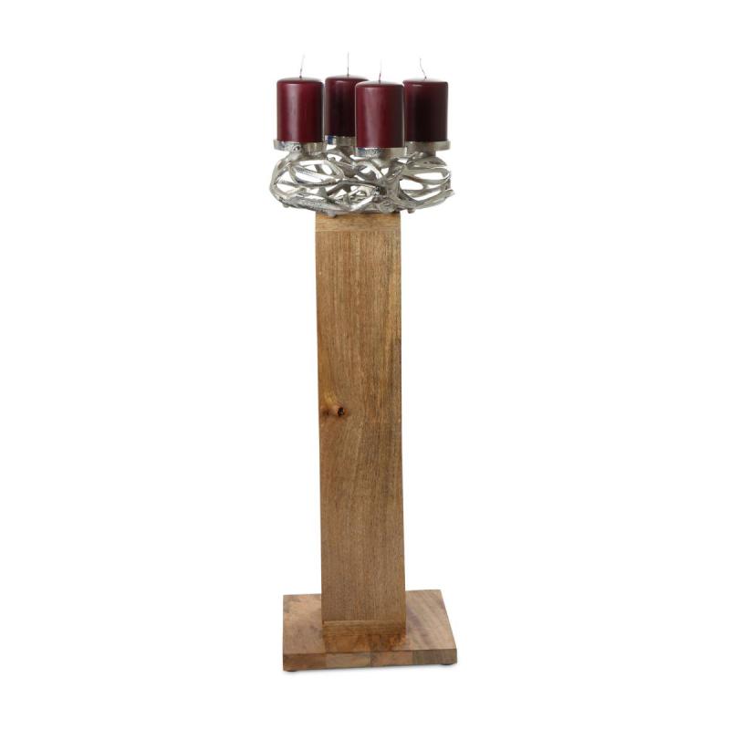 Adventskranz auf S&auml;ule