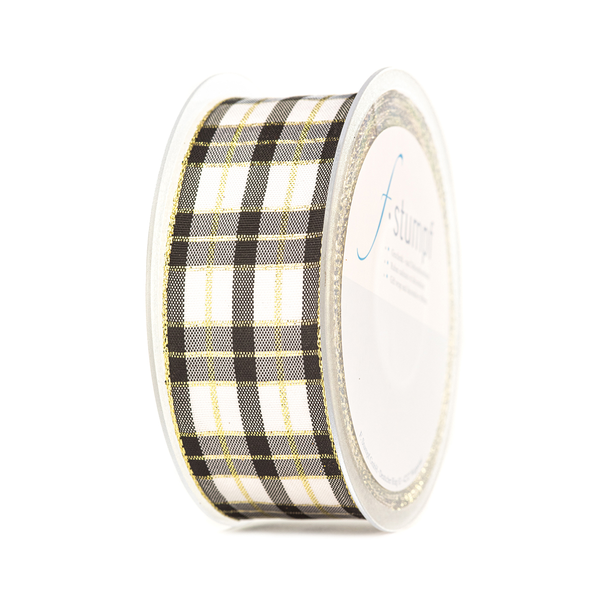 Band Weihnachtskaro schwarz