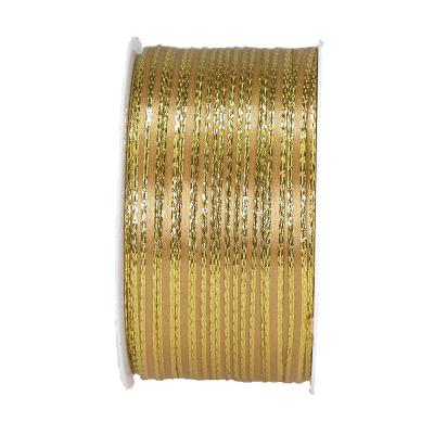 Double Face Satin gold mit Goldkante