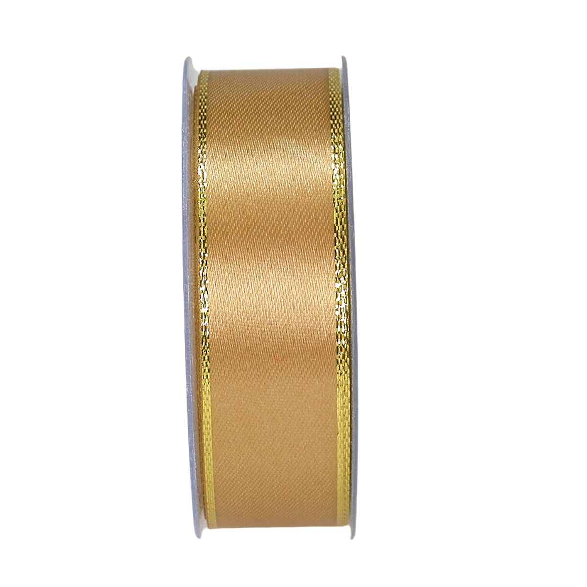 Double Face Satin gold mit Goldkante