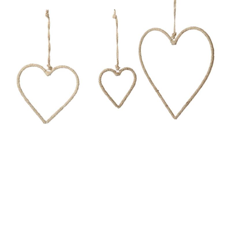 Herz Hänger aus Jute