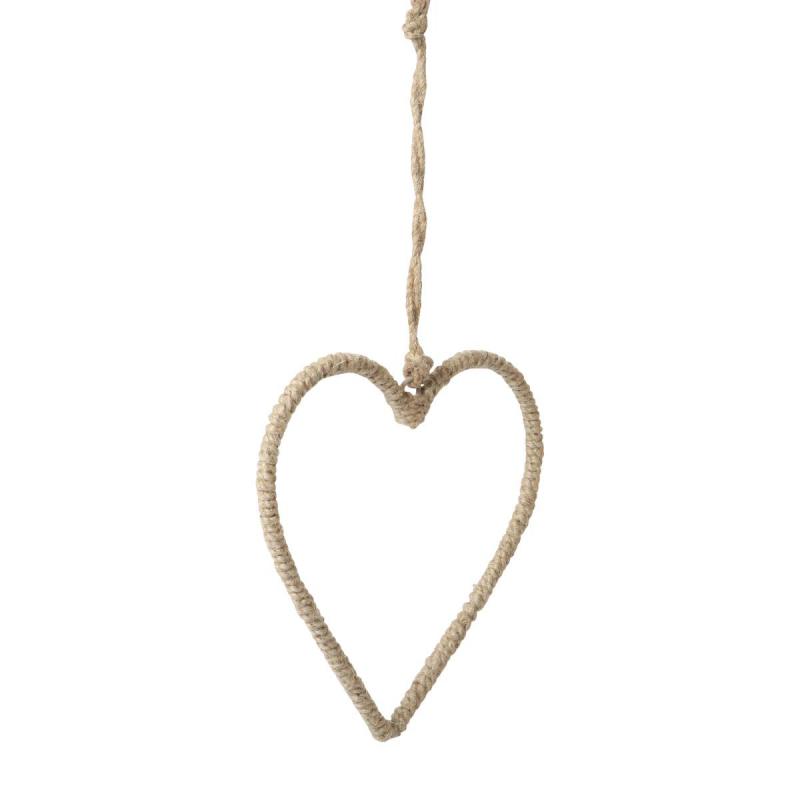 Herz Hänger aus Jute