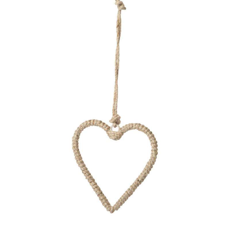 Herz Hänger aus Jute