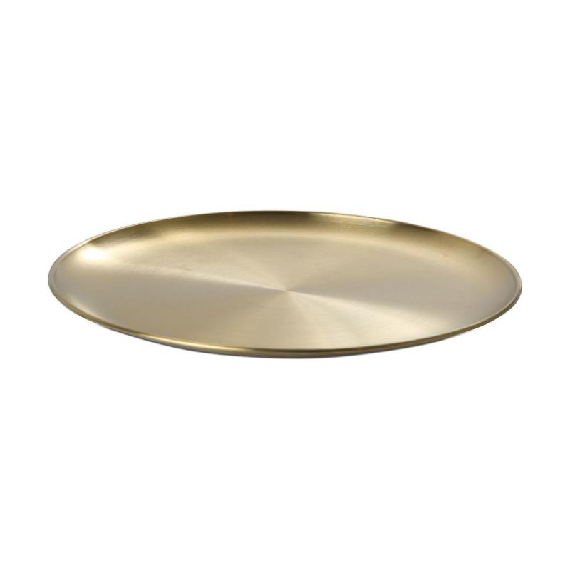 Teller rund Metall gold