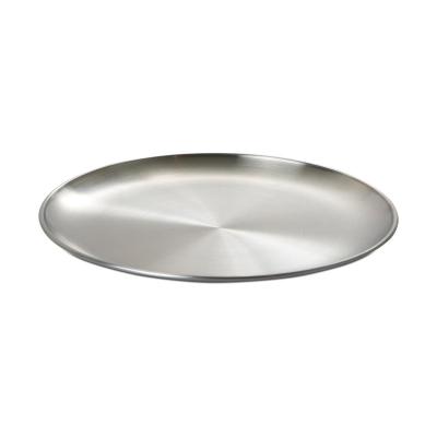 Teller rund Metall silber