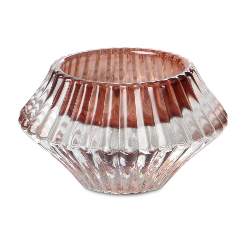 Teelicht gerillt rot