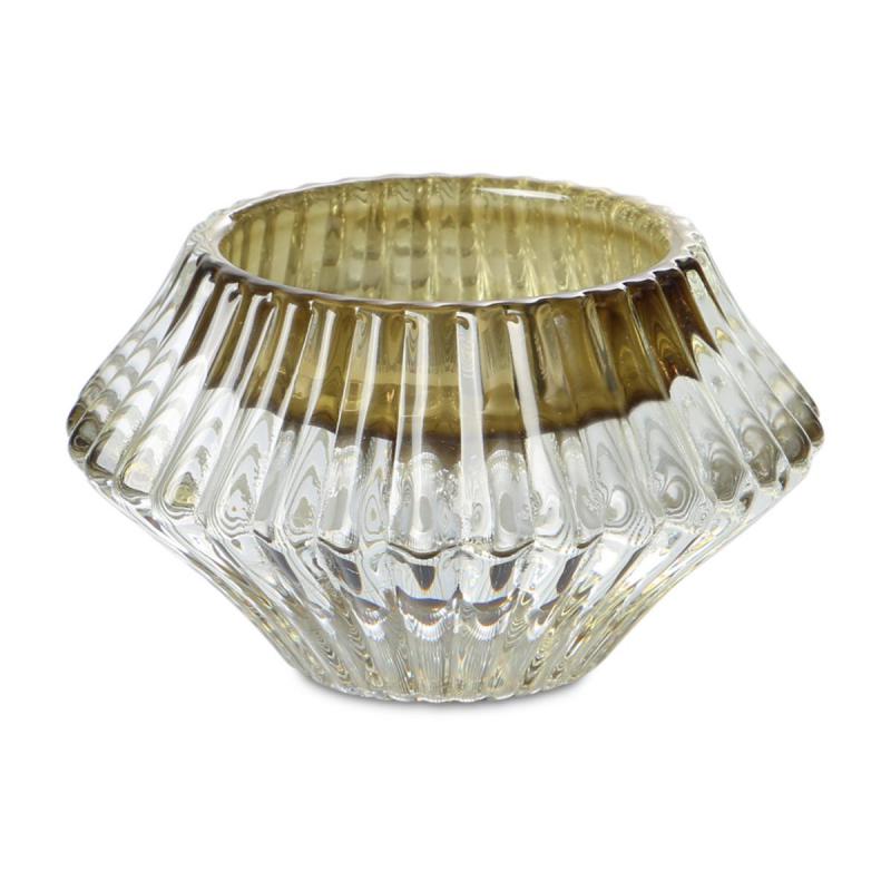 Teelicht gerillt grün