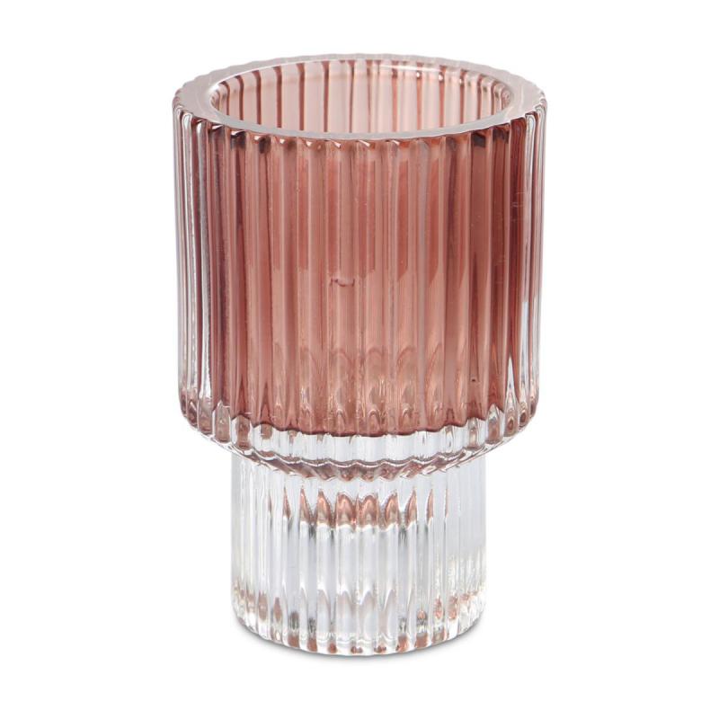 Teelicht gerillt rot