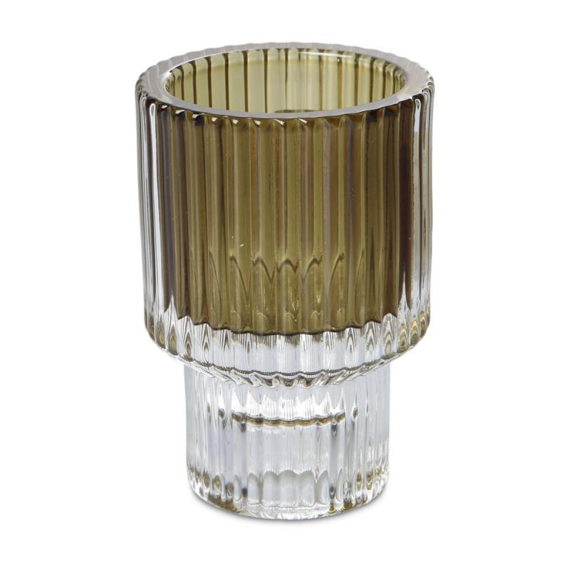 Teelicht gerillt grün