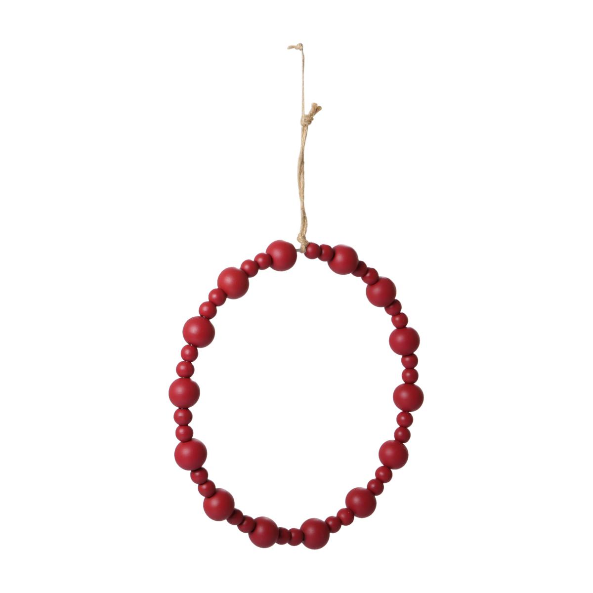 Holzperlen Ring rot