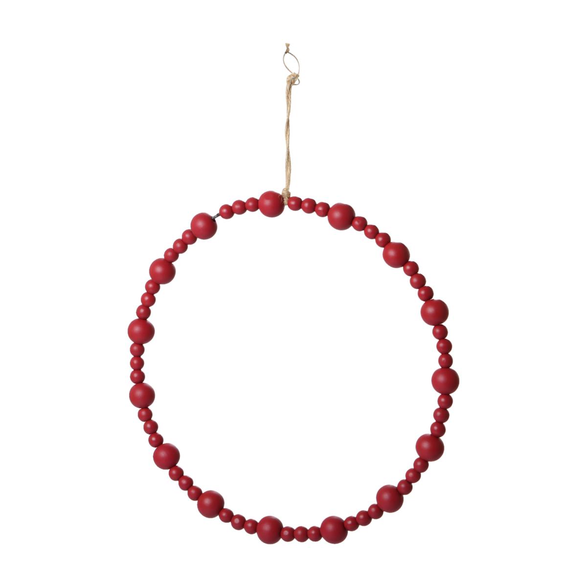 Holzperlen Ring rot