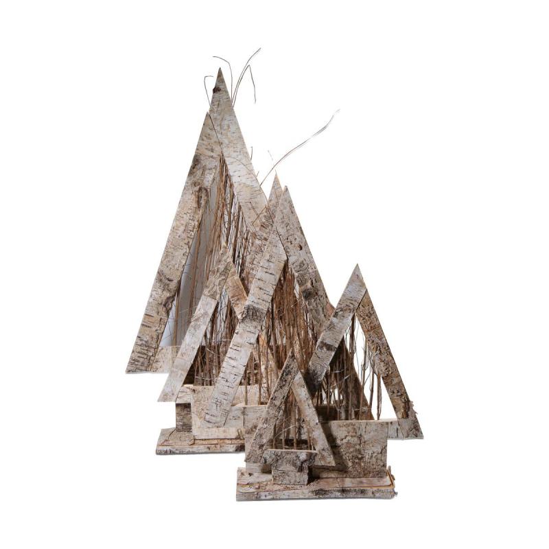 Tannenbäume mit Beleuchtung