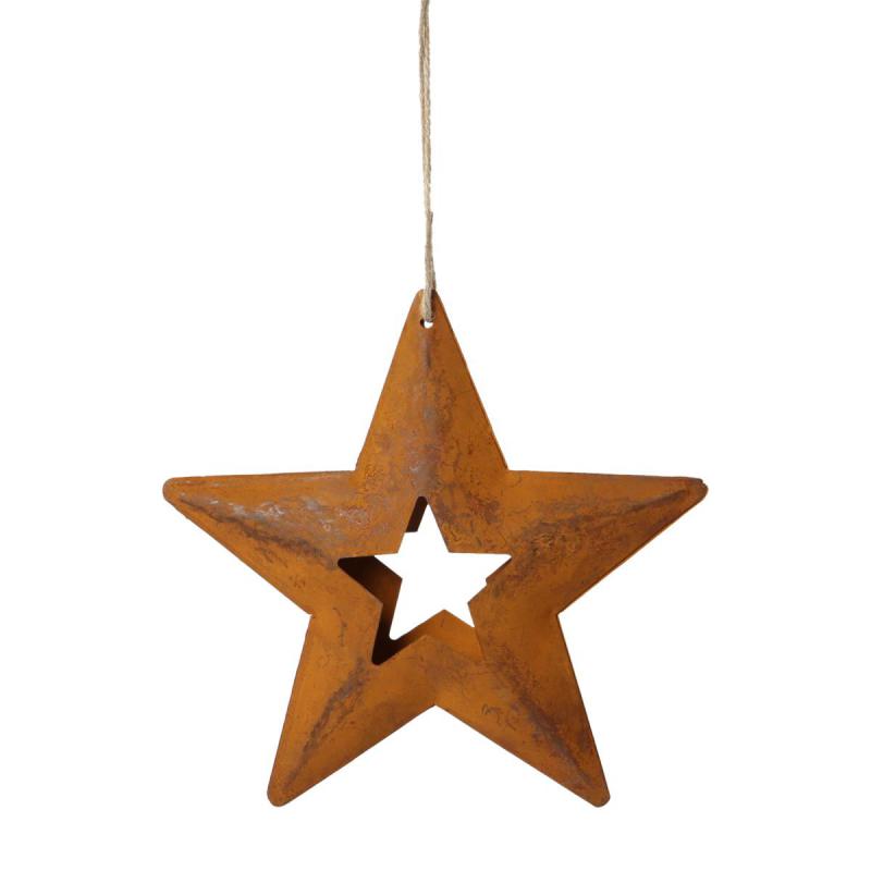 Rostoptik aufhänger Stern