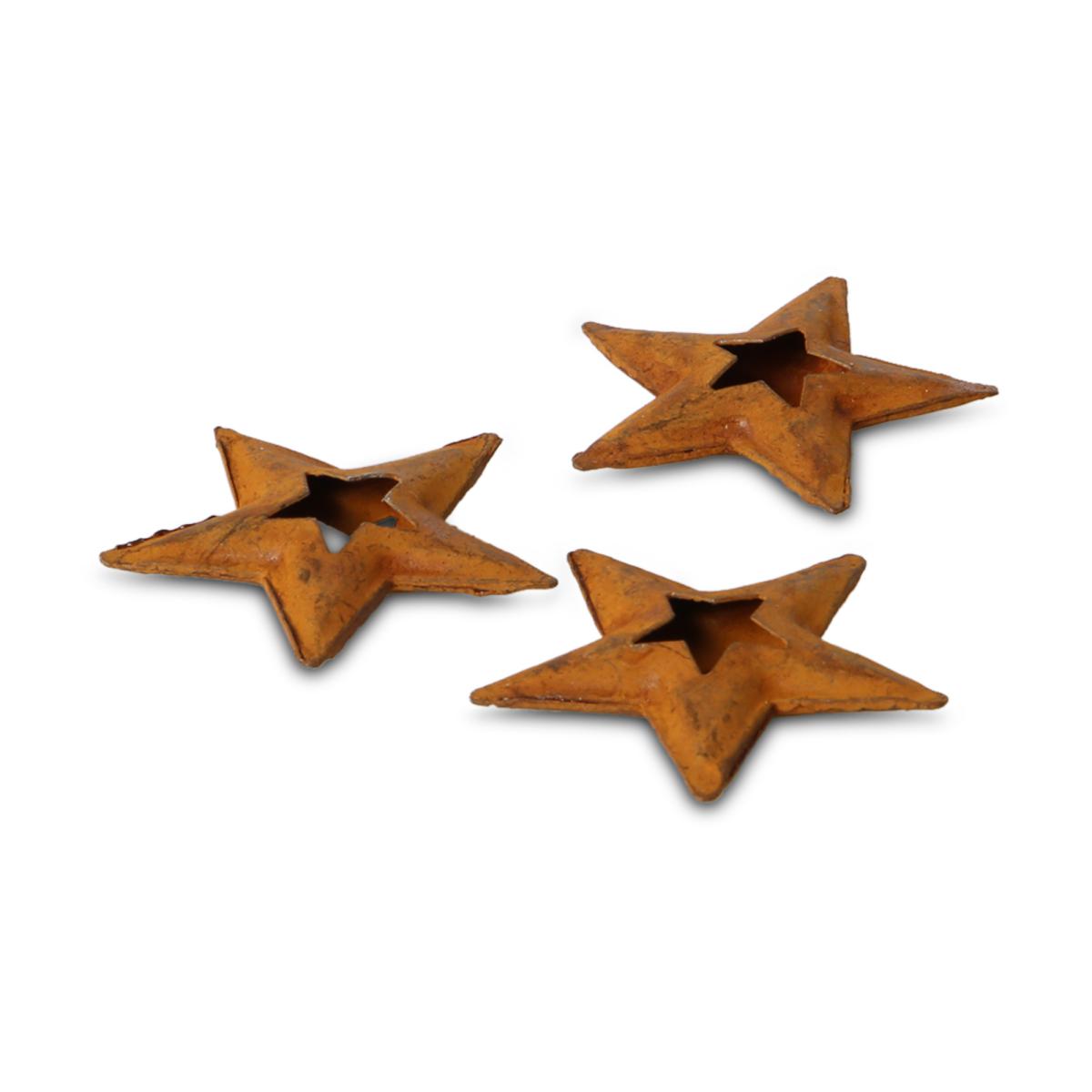 Metall-Streuteile Stern rostoptik