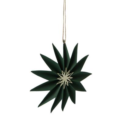 Papierstern 3D dunkelgrün