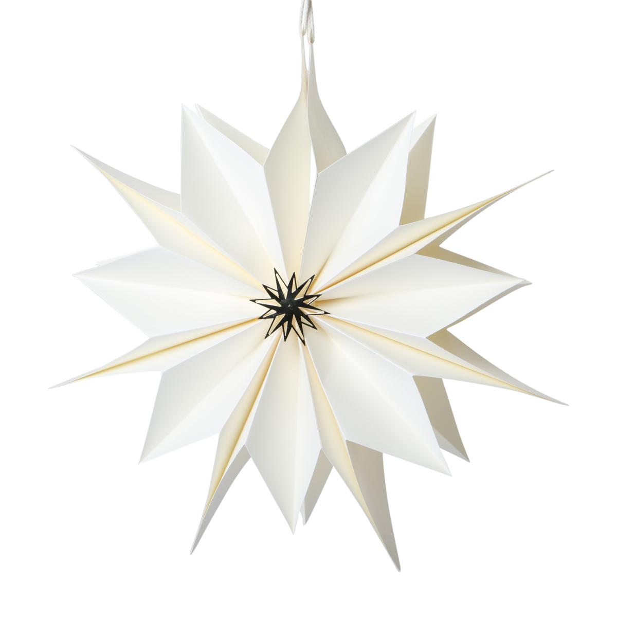 Papierstern 3D white