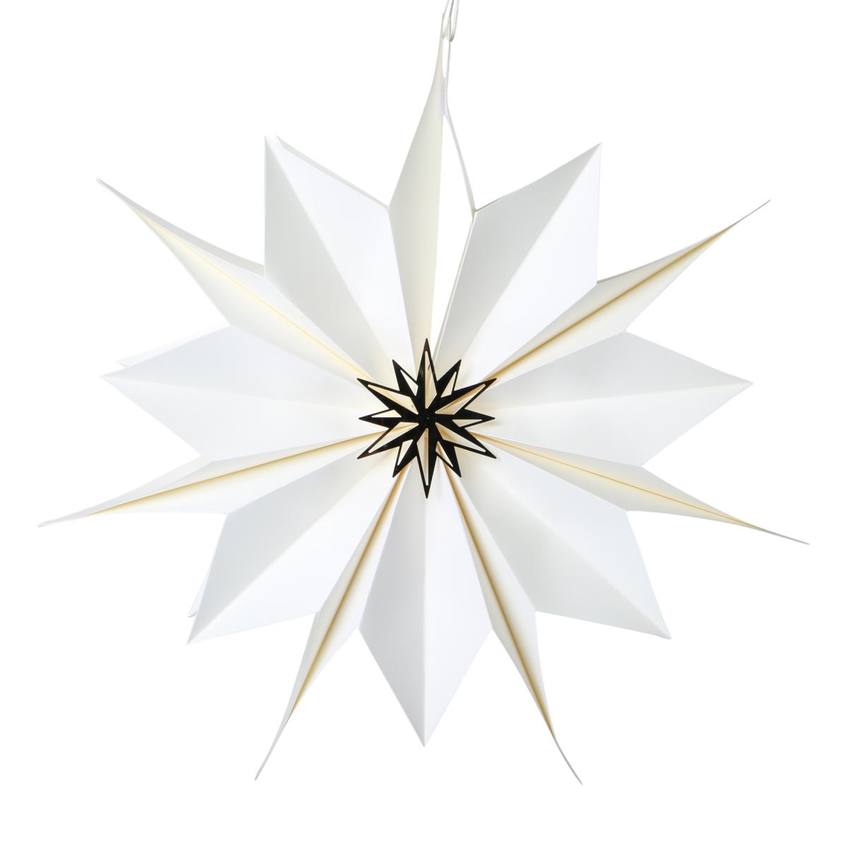 Papierstern 3D white