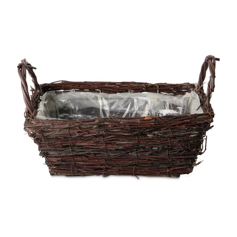 Pflanzkorb rechteckig mit Henkel