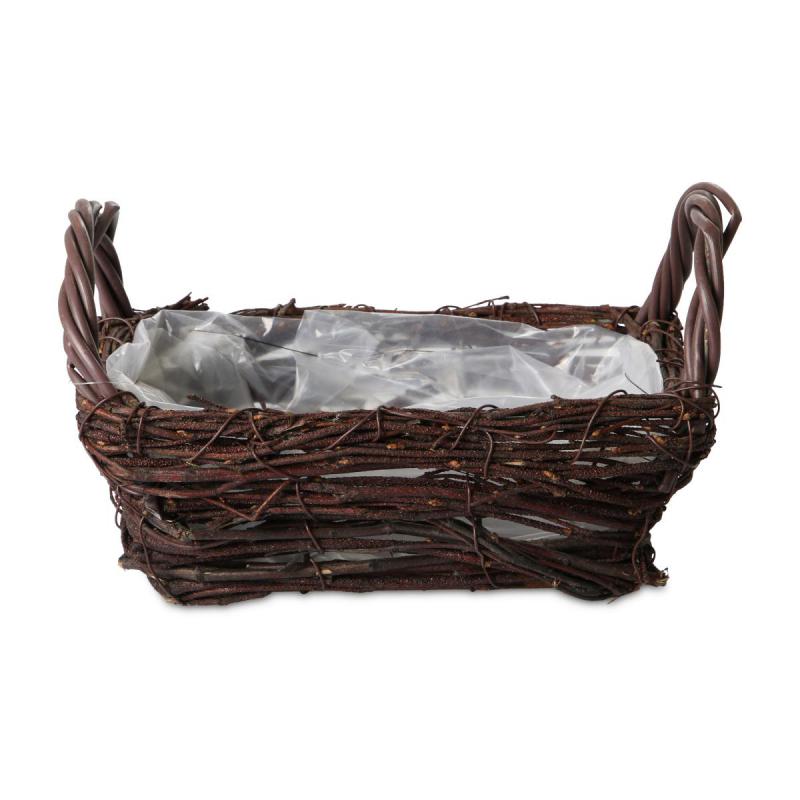 Pflanzkorb rechteckig mit Henkel