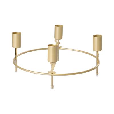 Metall-Kerzenhalter 4 Kerzen gold