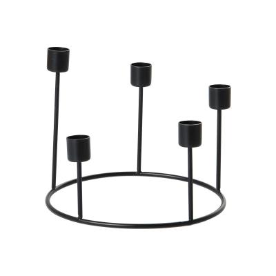 Metall-Kerzenhalter 5 Kerzen schwarz