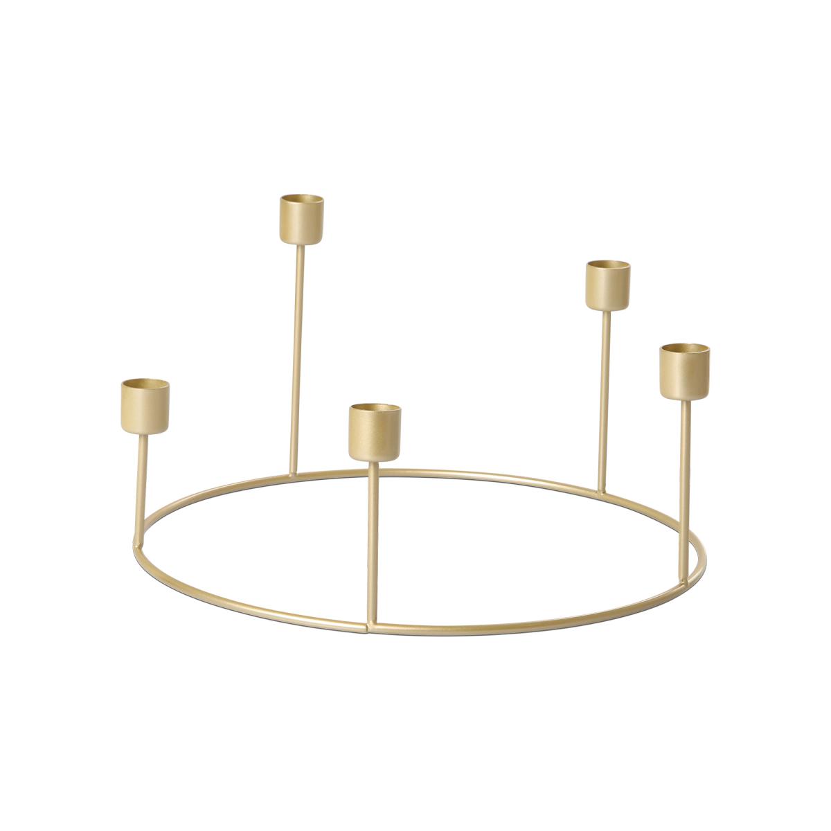 Metall-Kerzenhalter 5 Kerzen gold