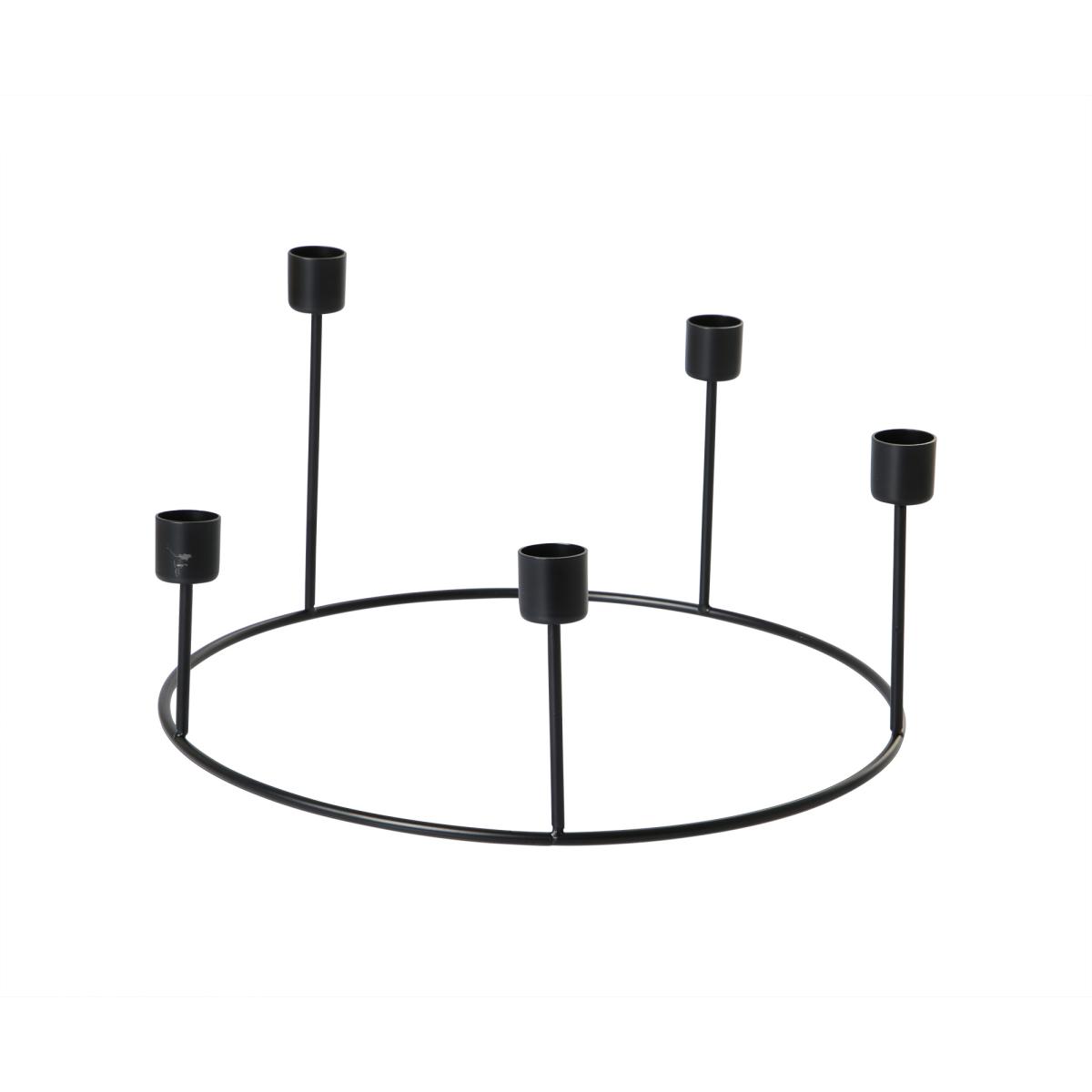 Metall-Kerzenhalter 5 Kerzen schwarz