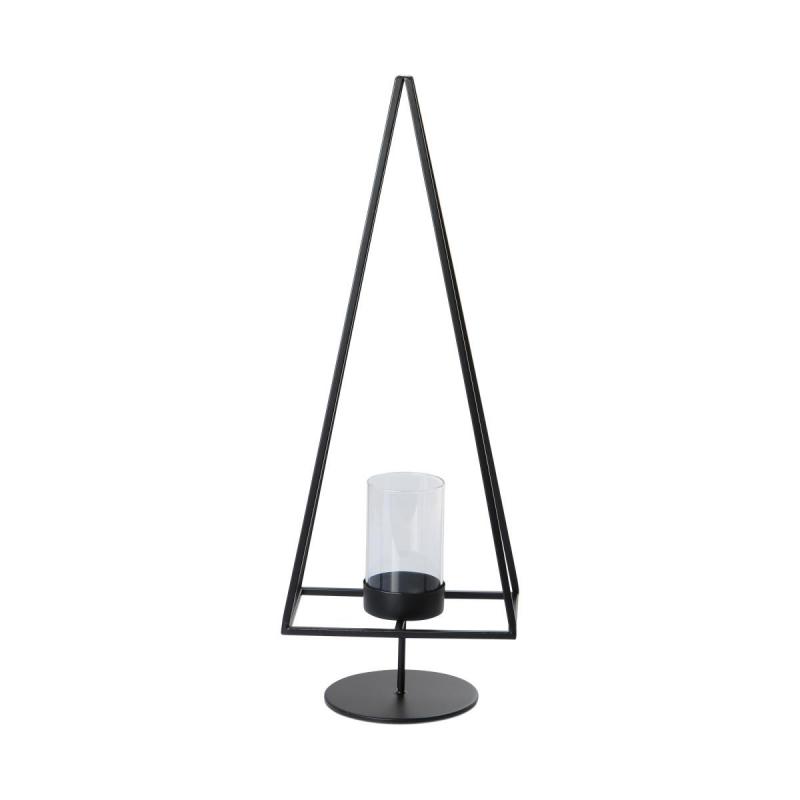 Metall-Baum mit Kerzenhalter schwarz