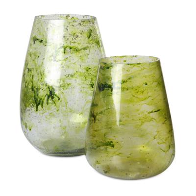 Vase grün mit Blasen