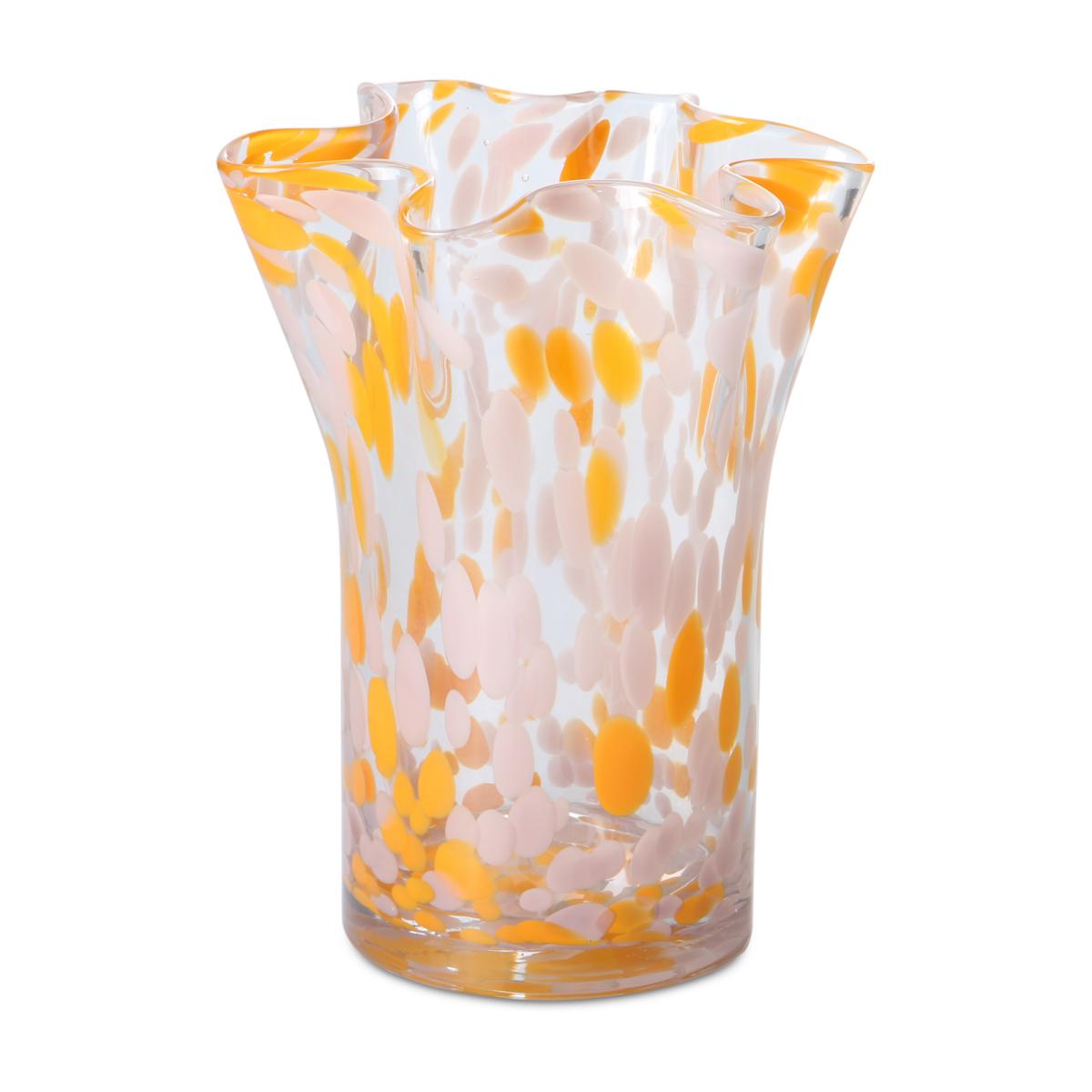 Faltenvase mit Farbeinschlüsse