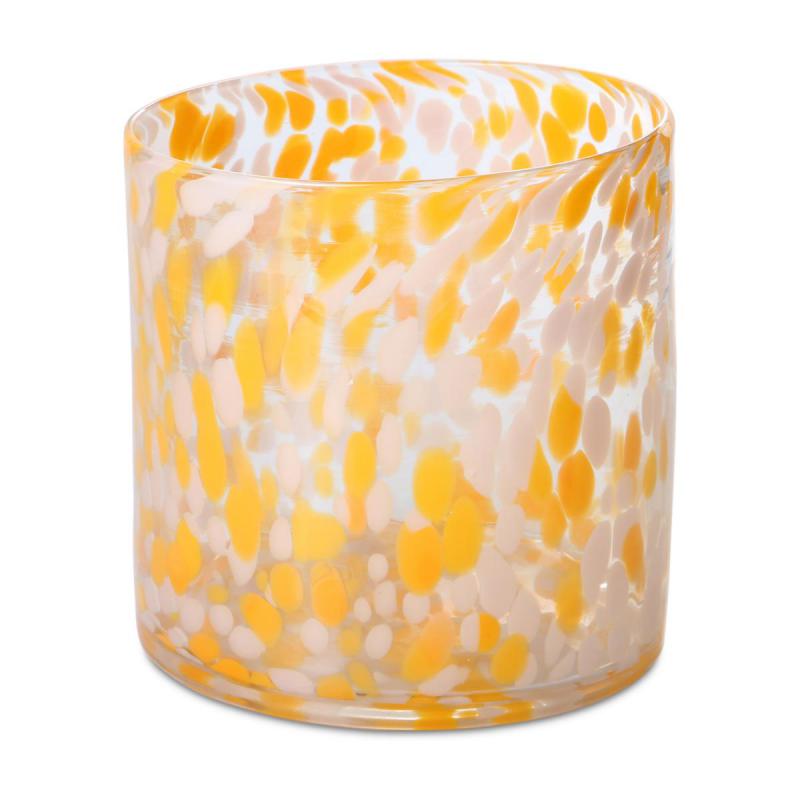 Glas-Zylinder mit Farbeinschlüsse