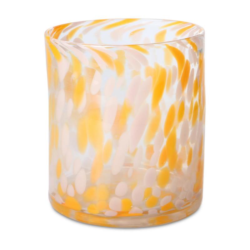 Glas-Zylinder mit Farbeinschlüsse