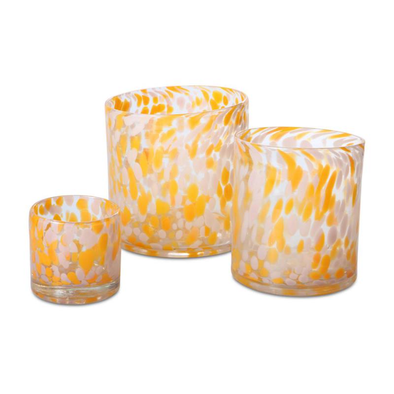 Glas-Zylinder mit Farbeinschlüsse