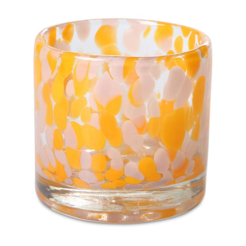 Glas-Zylinder mit Farbeinschlüsse