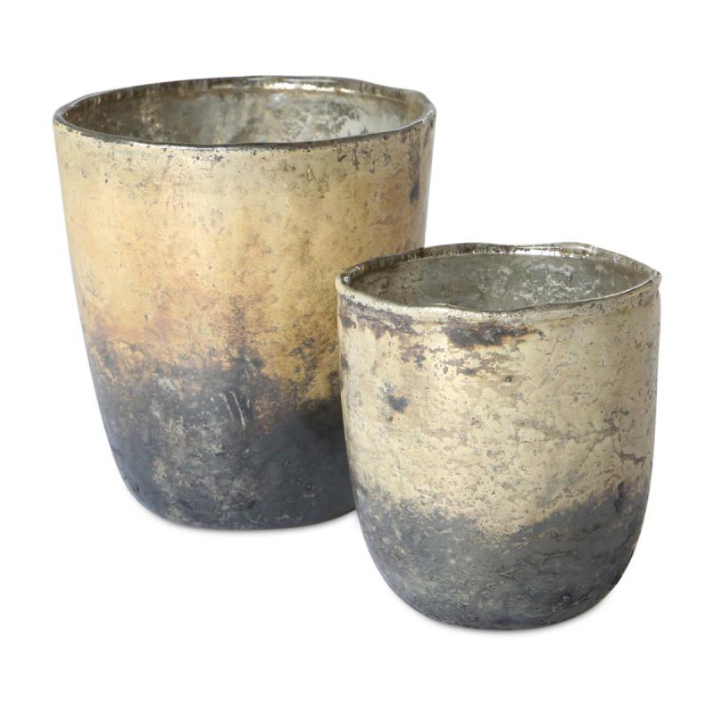 Teelicht Farbverlauf gold glänzend