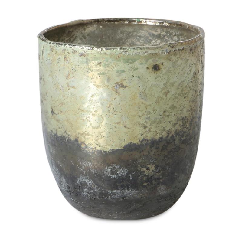 Teelicht Farbverlauf glänzend türkis