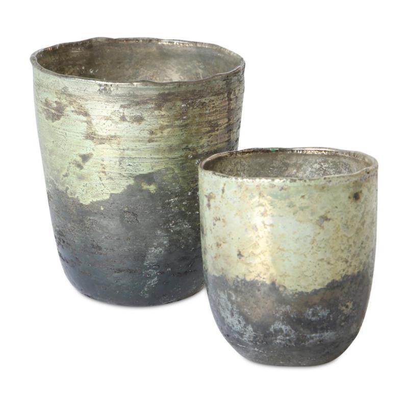 Windlicht Farbverlauf glänzend türkis