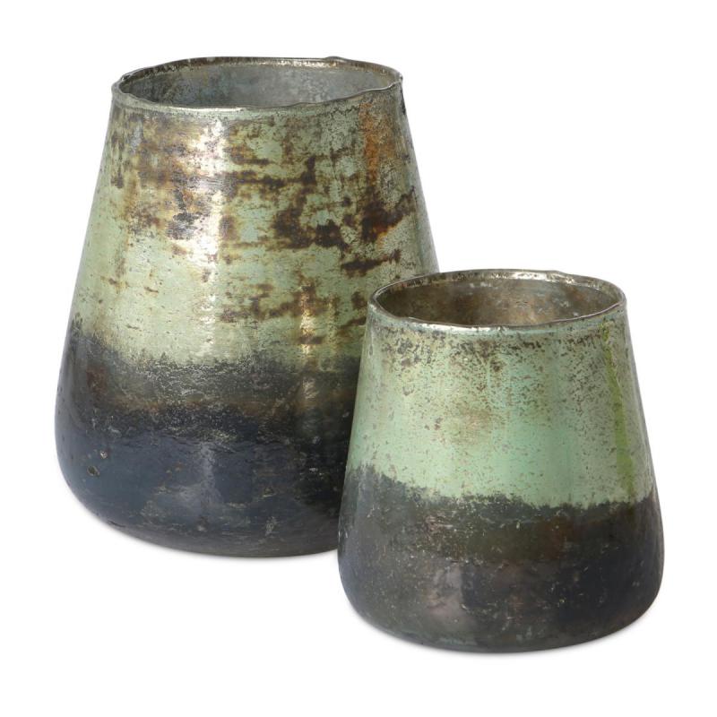 Vase Farbverlauf glänzend türkis