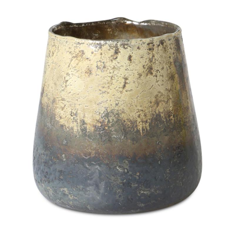 Vase Farbverlauf matt gold