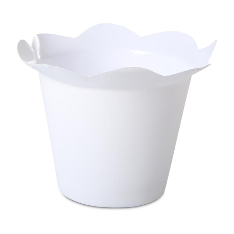 Töpfe Wellenrand für 12er weiß