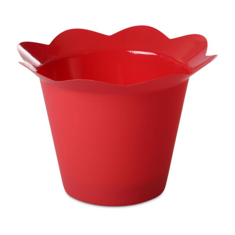 Töpfe Wellenrand für 12er rot