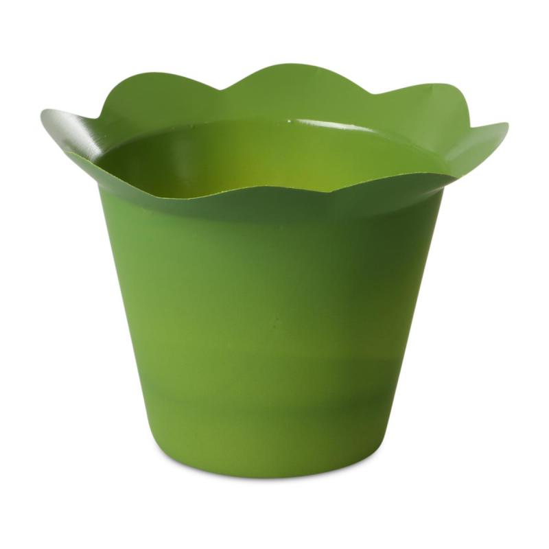 Töpfe Wellenrand für 12er grün