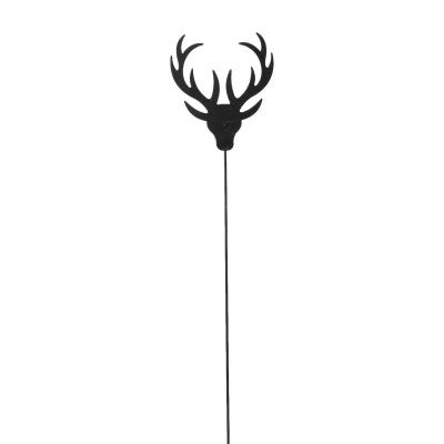 Metall-Hirschkopfstecker schwarz