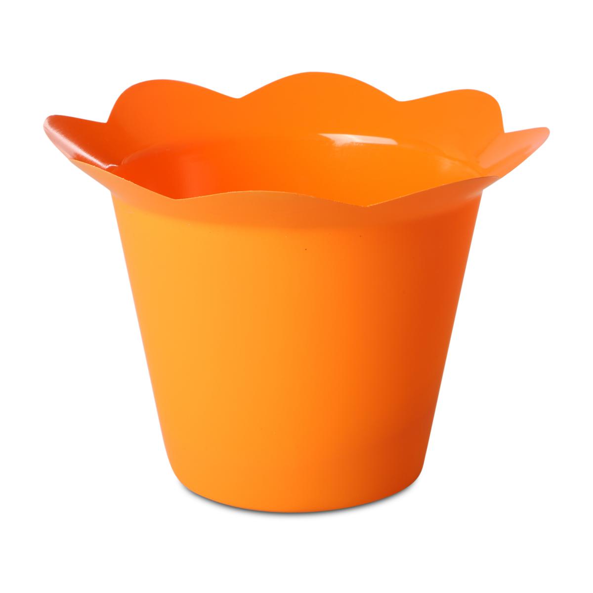 Töpfe Wellenrand für 12er orange