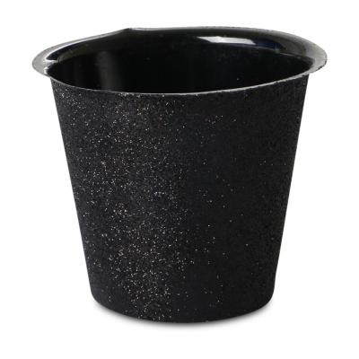 Glitter-T&ouml;pfe f&uuml;r 6,5er schwarz