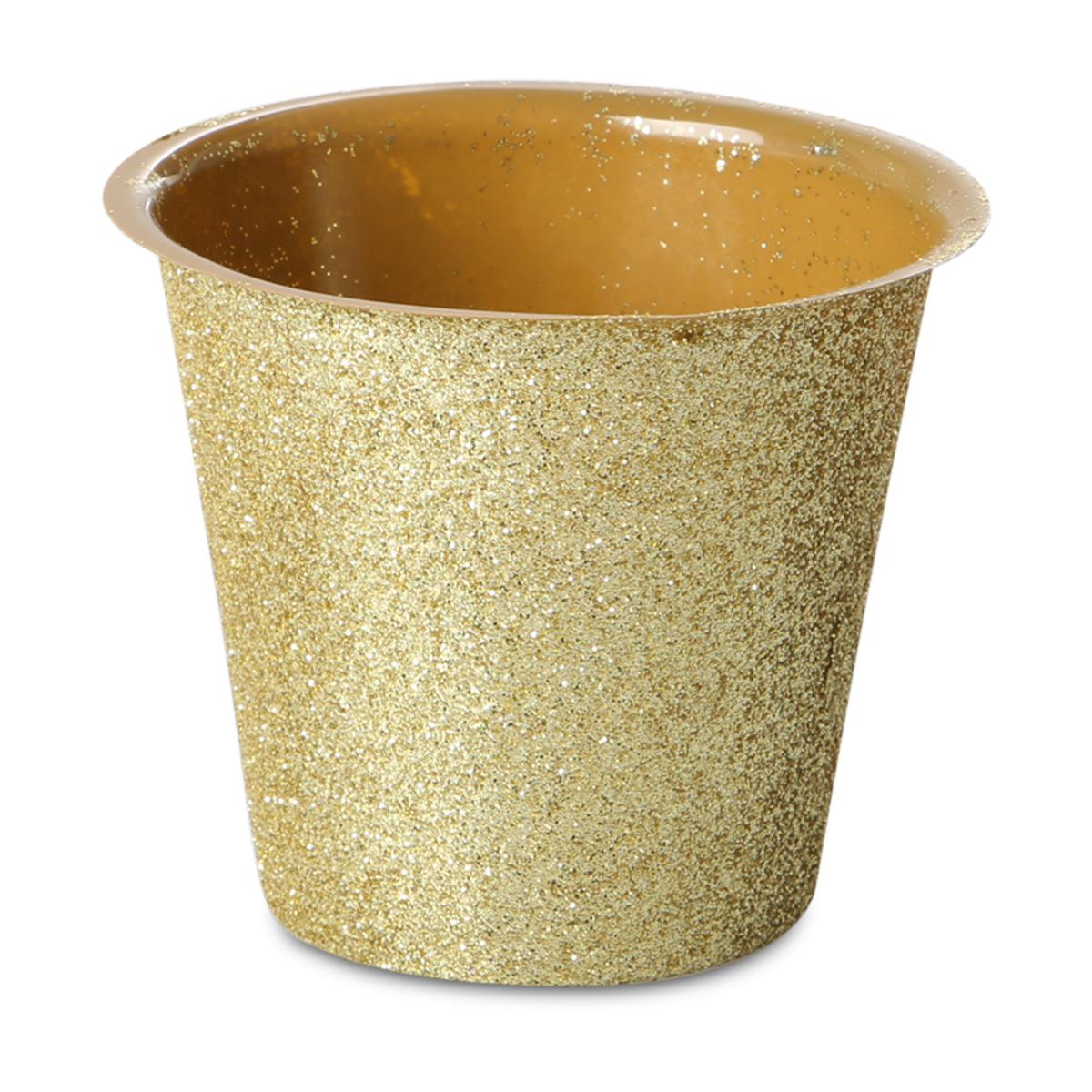 Glitter-T&ouml;pfe f&uuml;r 6,5er gold