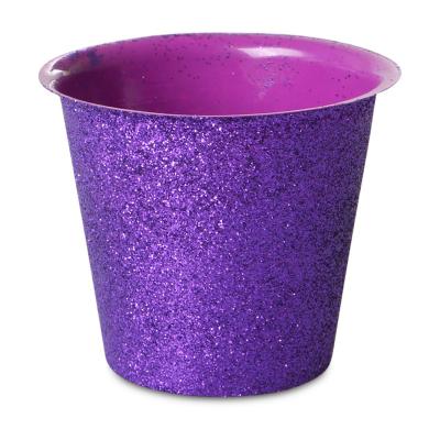 Glitter-T&ouml;pfe f&uuml;r 6,5er lila