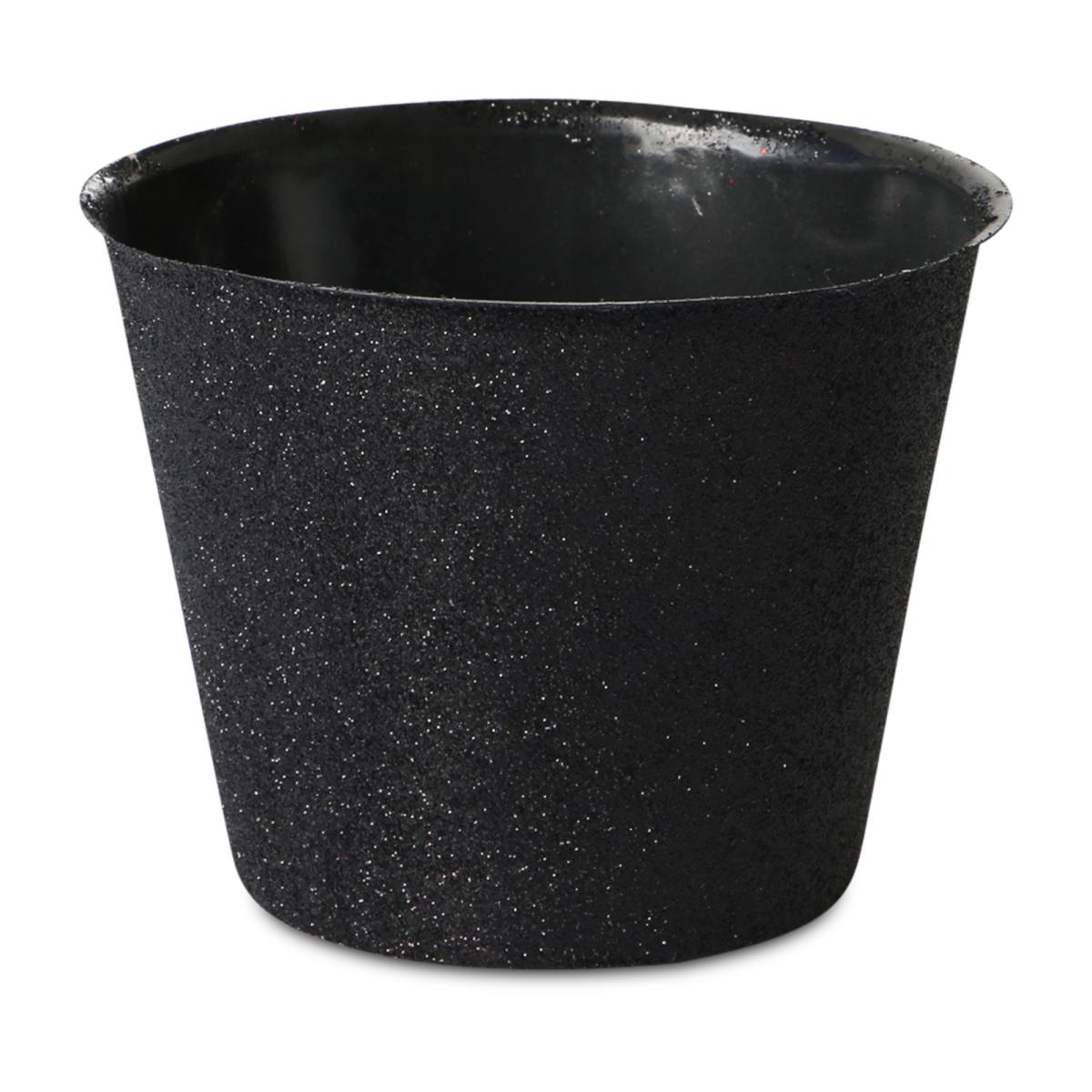 Glitter-T&ouml;pfe f&uuml;r 10,5er schwarz